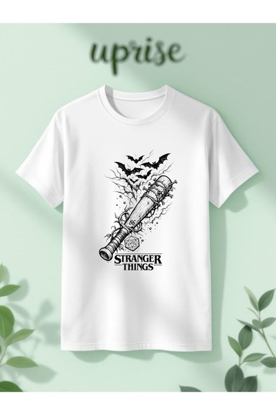 Vordevia Μπλουζάκι Stranger Things με στάμπα νυχτερίδες, βαμβακερό, oversized