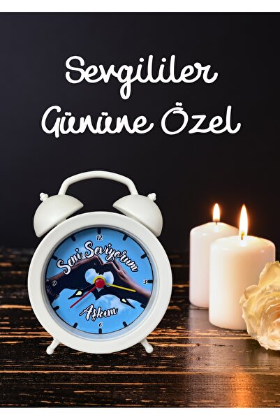 Home Sevgililer Gününe Özel Hediyelik Alarm Çalar Masa Saati