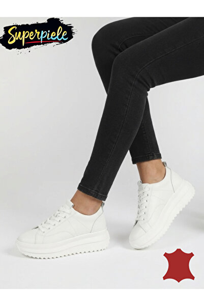 ANGEL BLUE Women's casual shoes, natural leather, with lace-up closure, thick...