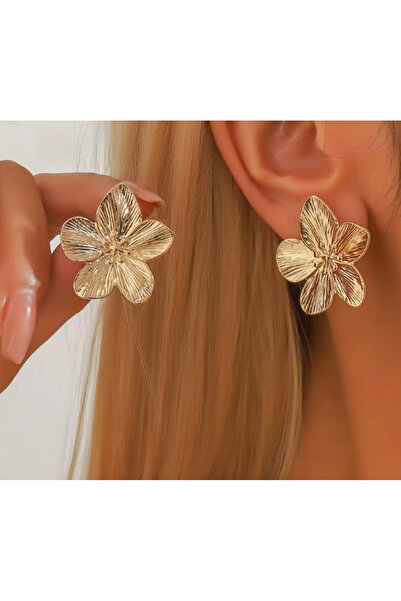 Ervalina أقراط على شكل زهرة بتصميم أساسي