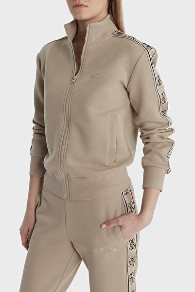 Guess Hanorac Britney cu croială normală, guler înalt și fermoar V2YQ16KB3P2 ...