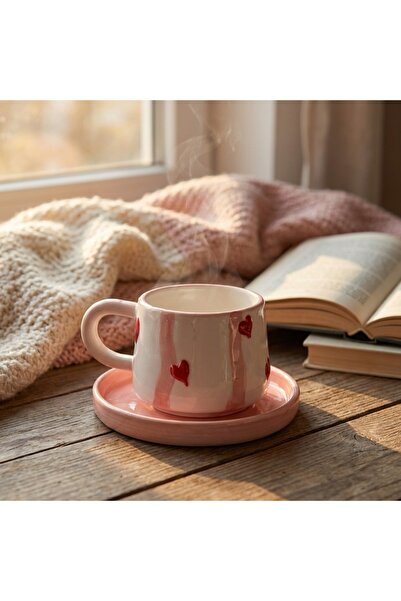 Ceramillion Pink Heart Mug