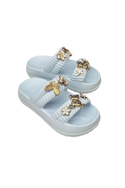 Sonimix papuci de zi cu zi pentru fete, cu bandă dublă, talpă ușoară, pentru ...