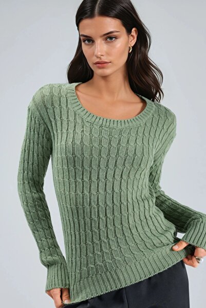 Hiccup MY FASHION Pulover tricotat cu decolteu bărcuță