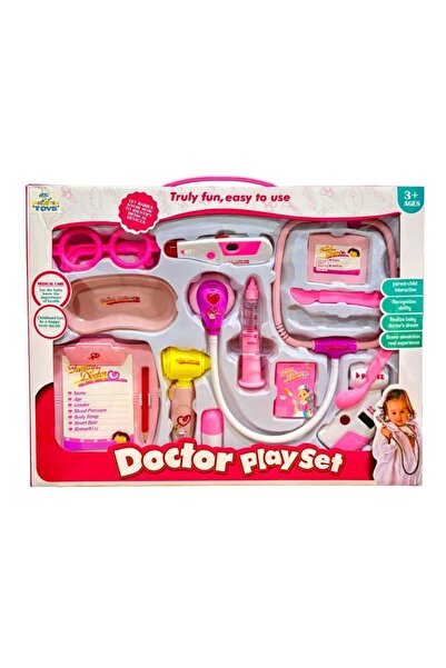 Luminoo MESLEK TANITIM MUCİZE DOKTOR SETİ PEMBE RENKLİ 13 PARÇA SESLİ IŞIKLI ...