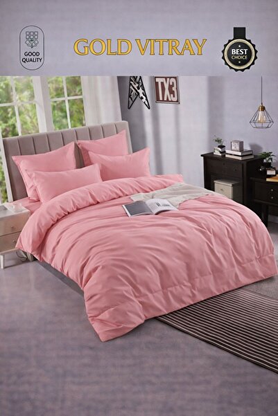 Gold Vitray Cotton linen, double bed, with sheet and pillowcases, 6 pieces