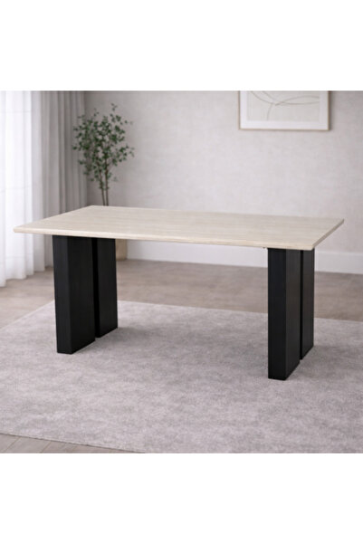Palma homez Modern Dining Table with Black Legs