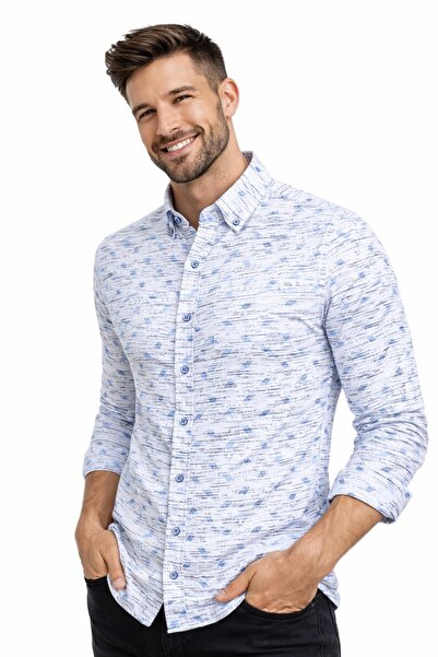 ADVANTE Men's Silim Fitt Striped Long Sleeve Shirt Bgl-St02982