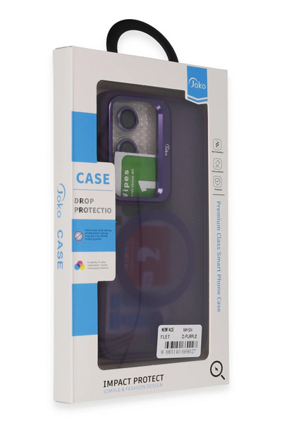 POYRAZ MARKET غطاء Joko Samsung Galaxy S24 فلات لينز ماجسيف - بنفسجي غامق