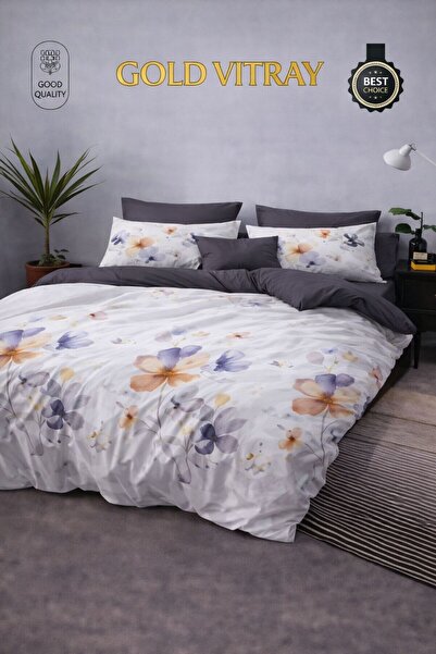 Gold Vitray Double bed linen set, 100% cotton
