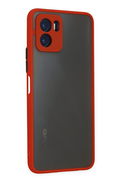 CT STONES غطاء حماية سيليكون مونتريال لهاتف فيفو Y15S من نيو فيس - أحمر