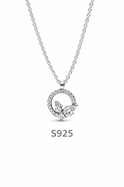 POSEİDONS JEWELLERY S925 Işıltılı Herbaryum Yuvarlak ve Küme Kolye