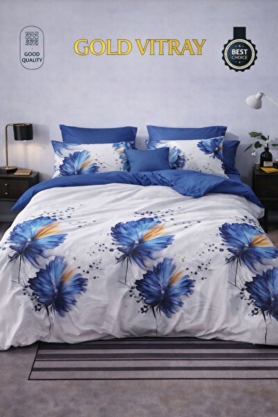 Gold Vitray Double bed linen set, 100% cotton