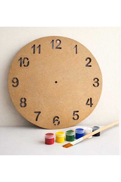 VEFART Paintable Mdf Wall Clock 40 cm – DIY Clock Kit – Acrylic Paint and Bru...