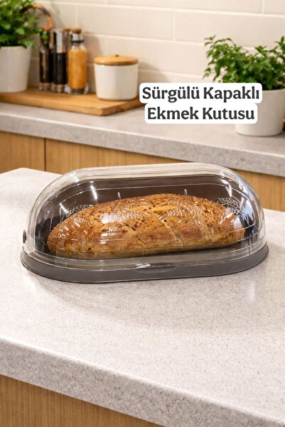 Funny Life Bread Box with Sliding Lid - Kitchen Organizer Decorative Storage ...