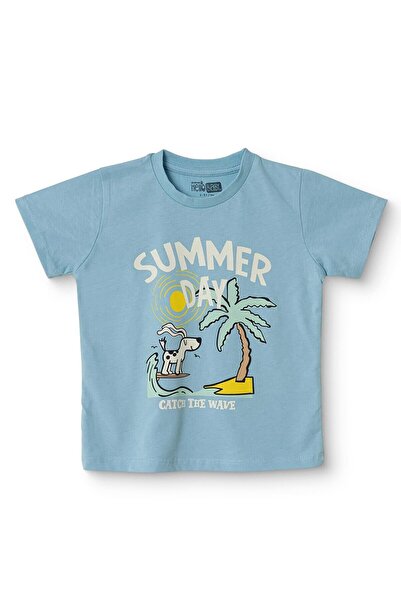ebebek Hello Baby HelloBaby HelloBaby Erkek Bebek Tshirt Palmiyeli Bisiklet Y...
