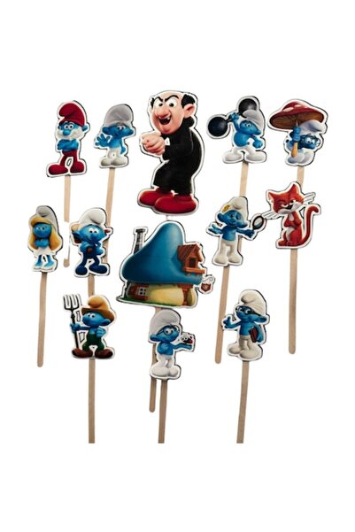 DecoParty Smurf Cake Toppers Set