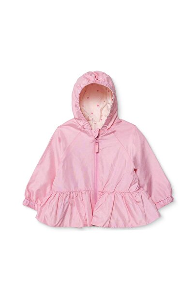 Midimod Kız Bebek Yağmurluk Kapüşonlu Uzun Kol