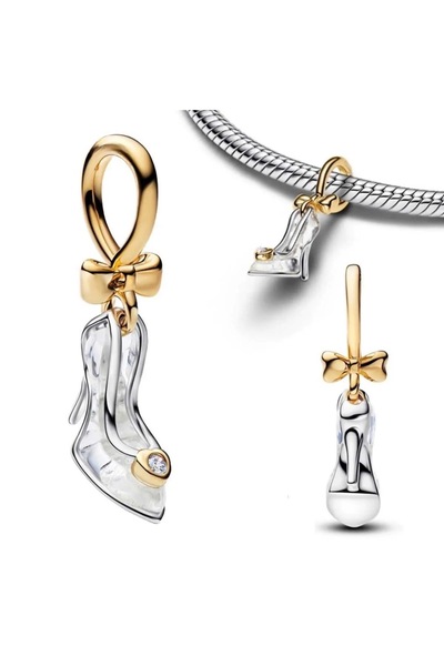 Lovecharm حذاء سندريلا S925 مع حلية معلقة