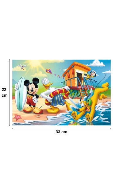 craftivio Trefl Mickey Mouse and Friends Beach Fun Puzzle 60 Pieces - Educational Children's Puzzle for Ages 4 and Above