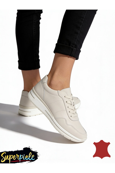 ANGEL BLUE Women's casual shoes made of genuine leather with laces