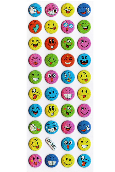 Limmy ملصق مخطط لدفتر الملاحظات منقوش (cb355) مقاس 16x7 سم - إيموجي ملون ومضحك