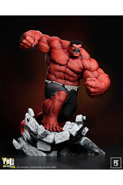 Poly Collectibles Red Hulk – Premium Koleksiyon Figürü | 1/6 Scale (30 Cm)