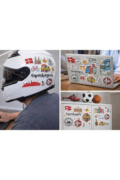 Limitless Design مجموعة ملصقات زخرفية ذات طابع كوبنهاغن الدنمارك - كوبنهاغن |...