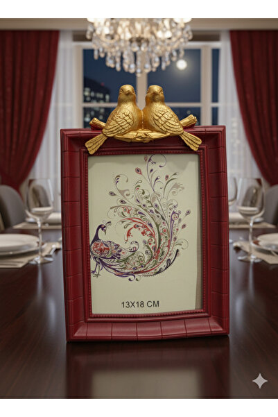 İki Cadı Tasarım Stylish and Decorative Desktop Stand with Bird Detail and Gl...