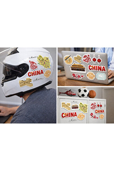 Limitless Design مجموعة ملصقات زخرفية ذات طابع صيني - الصين وبكين |   20×25 سم