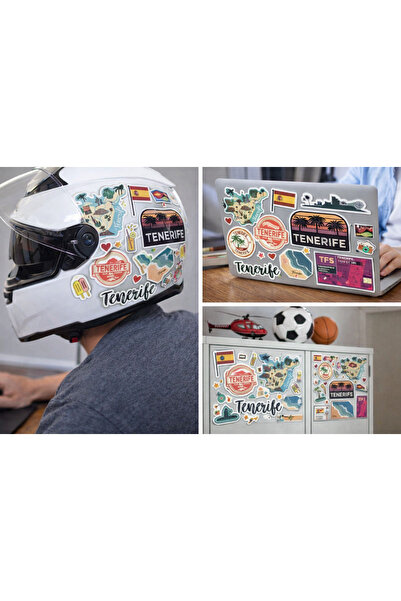 Limitless Design مجموعة ملصقات زخرفية ذات طابع تينيريفي الإسباني - جزر الكنار...