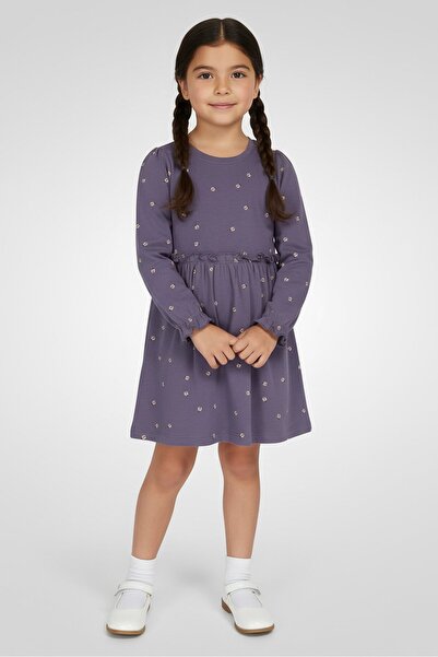 GUPPY Kids Girl Allover Print Dress, Multicolor