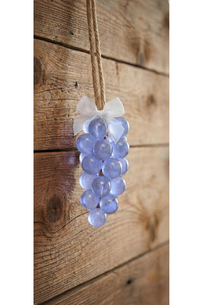 MKC STUDIO Dekoratif Buz Mavi Üzüm Salkımı Şeklinde Şeffaf Sabun - Asılabilir...