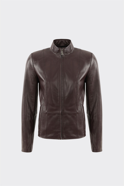 Elle Shoes Bordo Deri Kadın Ceket