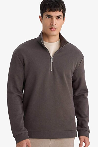 DeFacto Regular Fit High Collar Sweatshirt F9855Ax26Sp