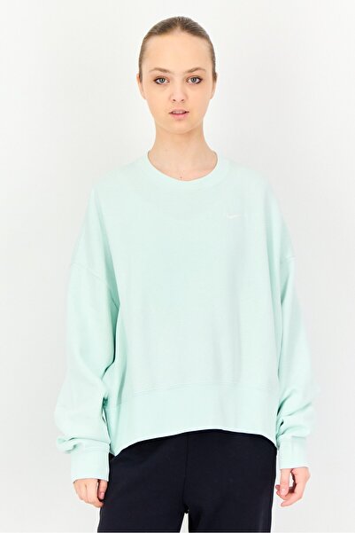 Nike Women Loose Fit Long Sleeve Outdoor Sweatshirt, Mint Green