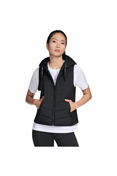 SKECHERS Vest Performance Elite Cozy Fit Hooded, Black, Women