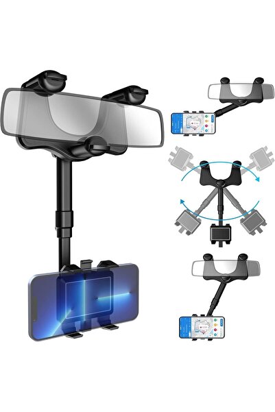 Generic Car Phone Holder Mount – Dashboard & Windshield/Rearview Mirror Mount...