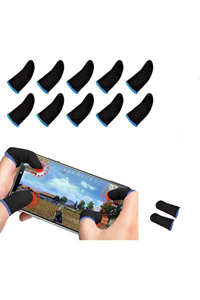 Generic قفازات ألعاب Tazweeq مكونة من 10 قطع، أكمام أصابع للهواتف المحمولة PU...