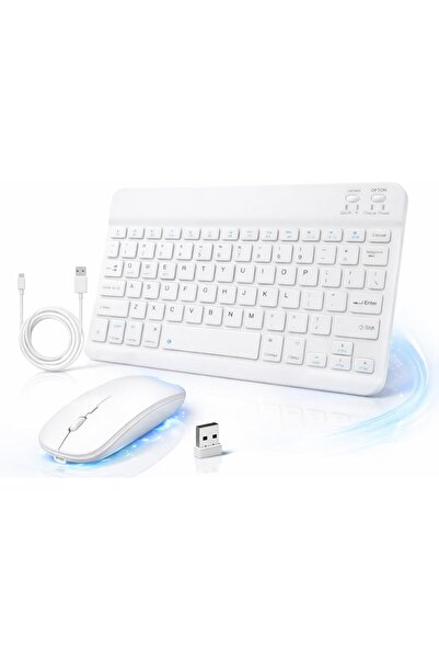 Generic MB®Wireless Keyboard and Mouse with Silent Keys,Rechargeable Long Lif...