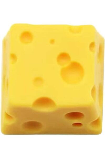 Generic غطاء مفتاح على شكل جبن، أغطية مفاتيح راتنجية مصنوعة يدويًا لمفاتيح Ch...