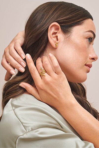 Tchibo Women Serpent Ring, Gold