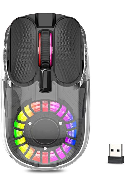 Generic ماوس لاسلكي بتقنية بلوتوث، ماوس ألعاب KASTWAVE شفاف ثنائي الوضع BT + ...