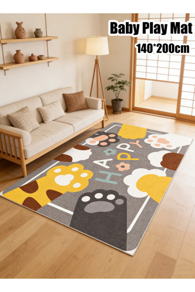 Generic 140 x 200CM Floor Mat Baby Play Mat Crawling Mat Non-Slip Crystal Vel...