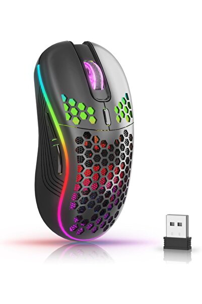 Generic Wireless Gaming Mouse, RGB Backlit, 6 Buttons, Rechargeable, Ergonomi...