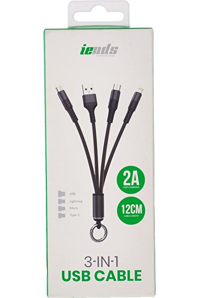 Generic كابل شحن USB 3 في 1 من Iends IN-CA5468