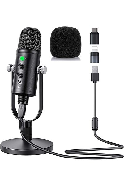 Generic USB Condenser Microphone, Compatible with PC/MAC/Ps4/iPhone/Android,C...