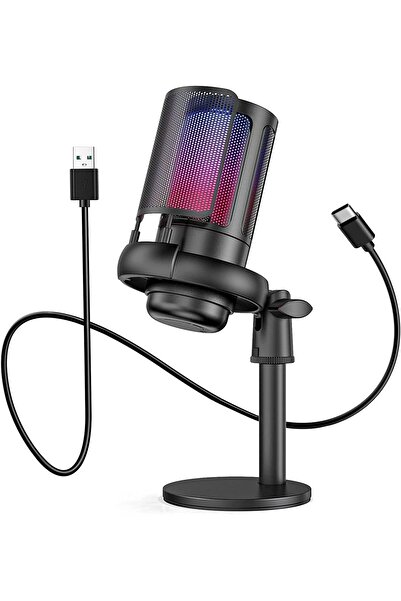 Generic USB Microphone for PC, Gaming Mic for PS4/ PS5/ Mac/Phone, Condenser ...