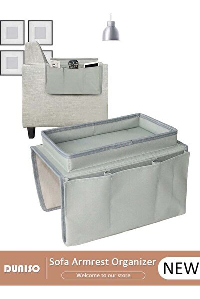 DOMEET Sofa Armrest Organizer with Cup Holder Tray Chair Arm TV Remote Holder...