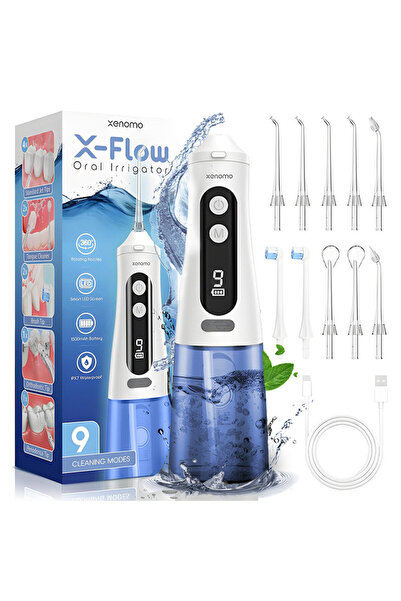 xenomo Xenomo® X-FLOW oral irrigator, 9 steps, DIY mode, 350 ml tank, IPX7, U...